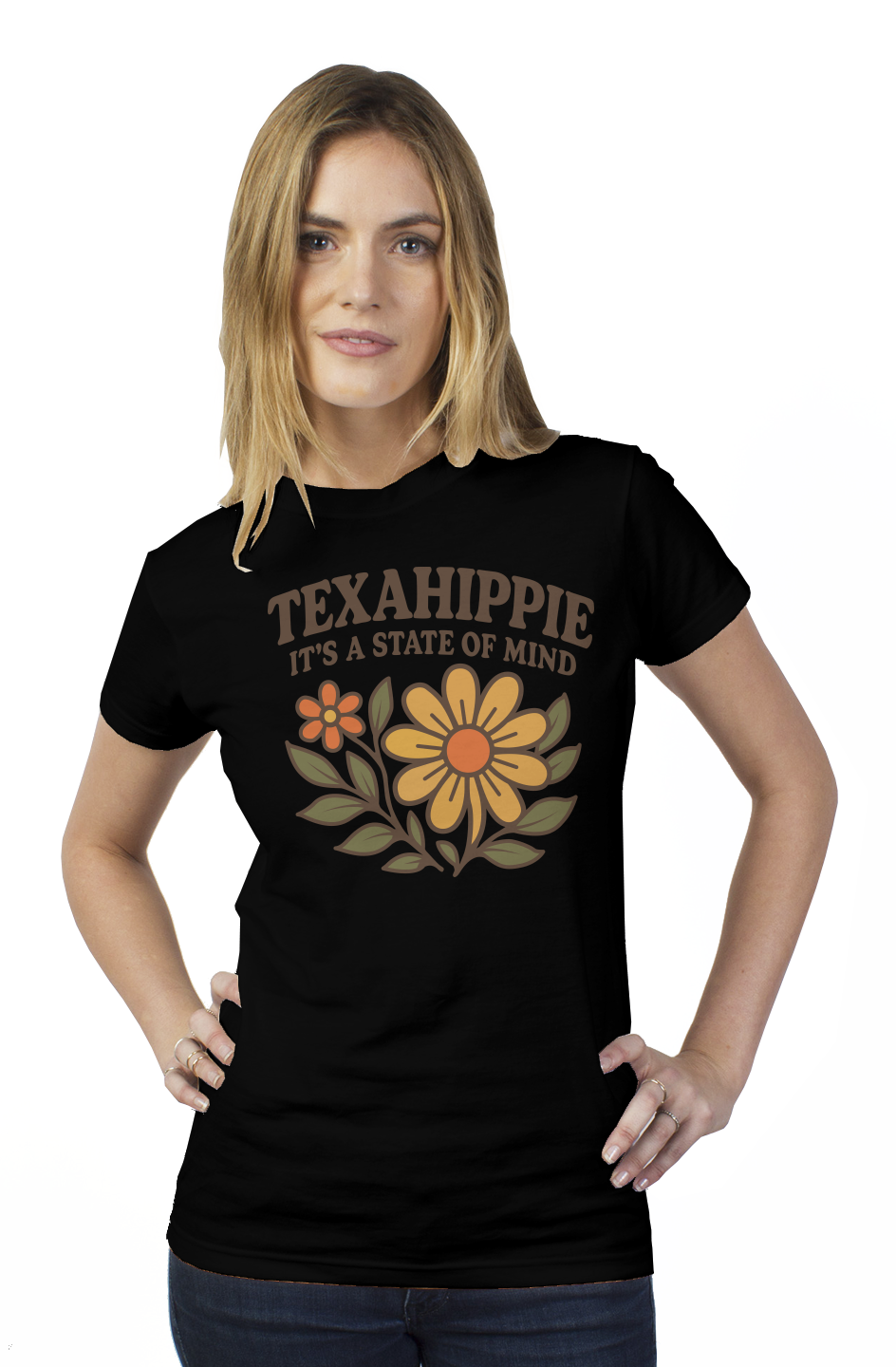 Texahippie Flower Bloom Womens T Shirt