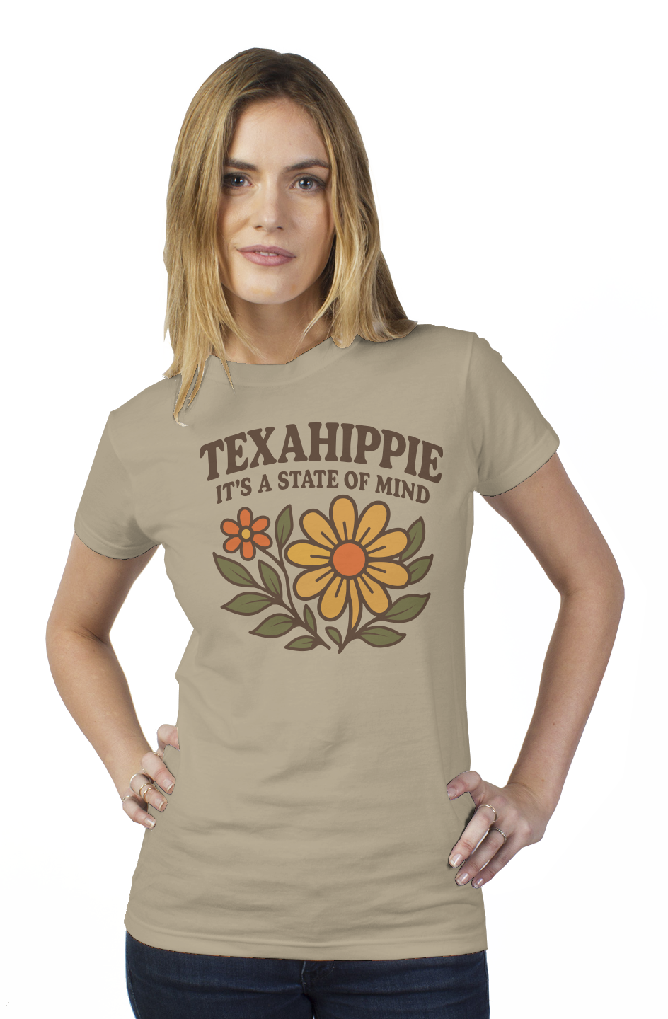 Texahippie Flower Bloom Womens T Shirt
