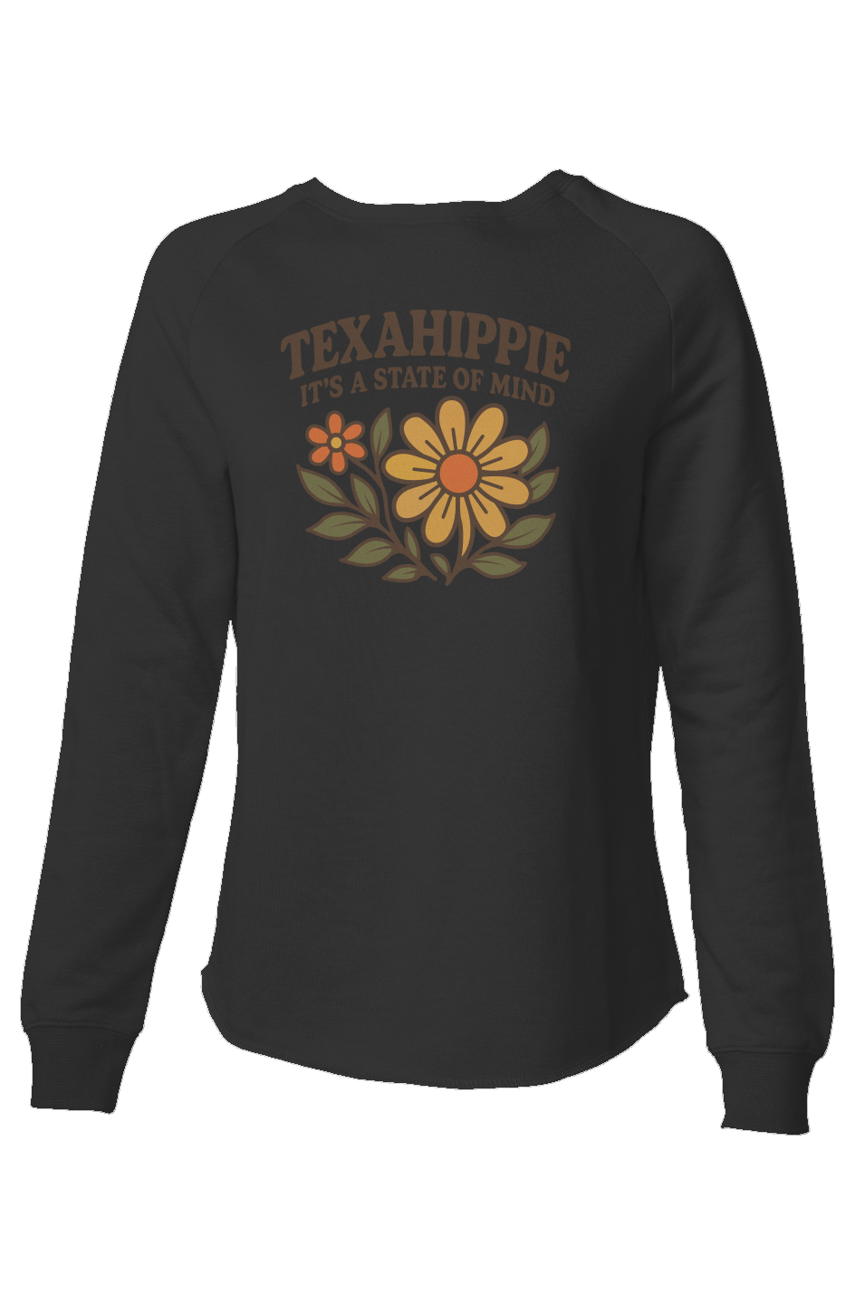 Texahippie Flower Bloom Lightweight Scalloped Sweatshirt