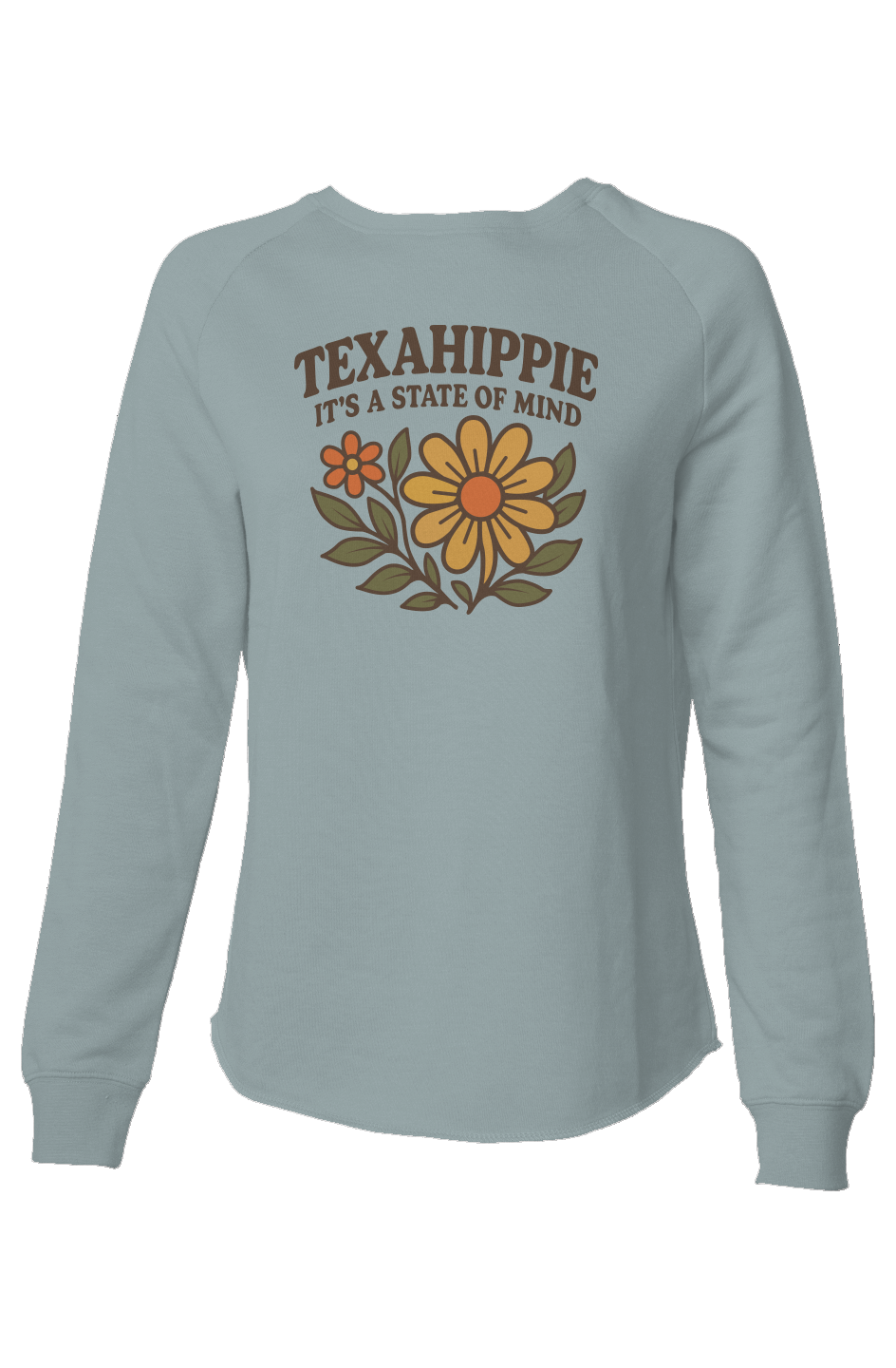 Texahippie Flower Bloom Lightweight Scalloped Sweatshirt