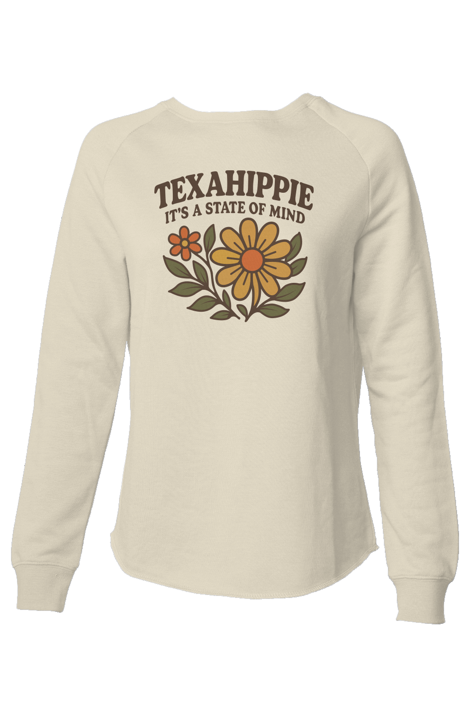 Texahippie Flower Bloom Lightweight Scalloped Sweatshirt