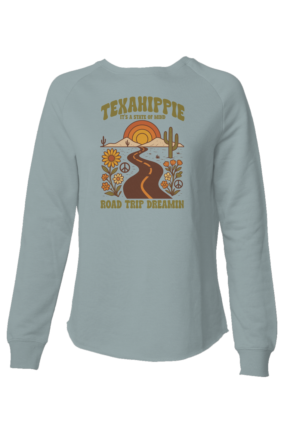 Texahippie Road Trippin Lightweight Scalloped Sweatshirt