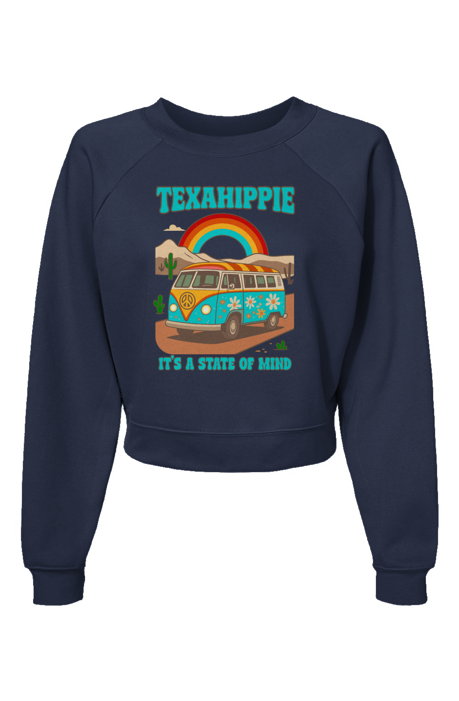 Texahippie Van Life Raglan Pullover Fleece Sweatshirt