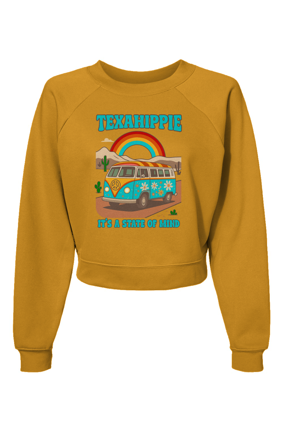 Texahippie Van Life Raglan Pullover Fleece Sweatshirt
