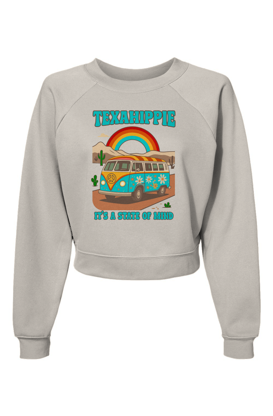Texahippie Van Life Raglan Pullover Fleece Sweatshirt