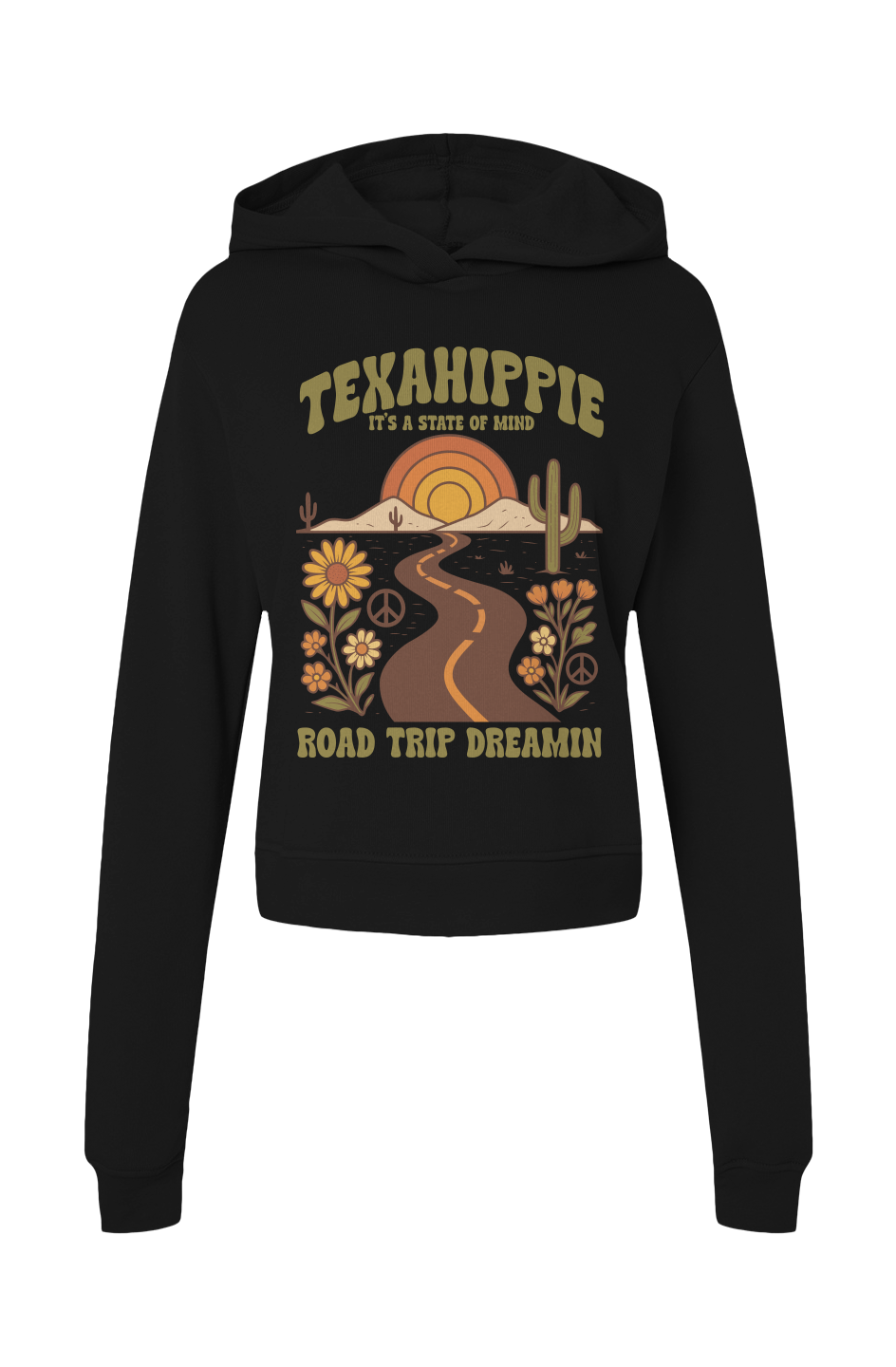 Texahippie Road Trippin Womens Classic Hoodie Sweatshirt