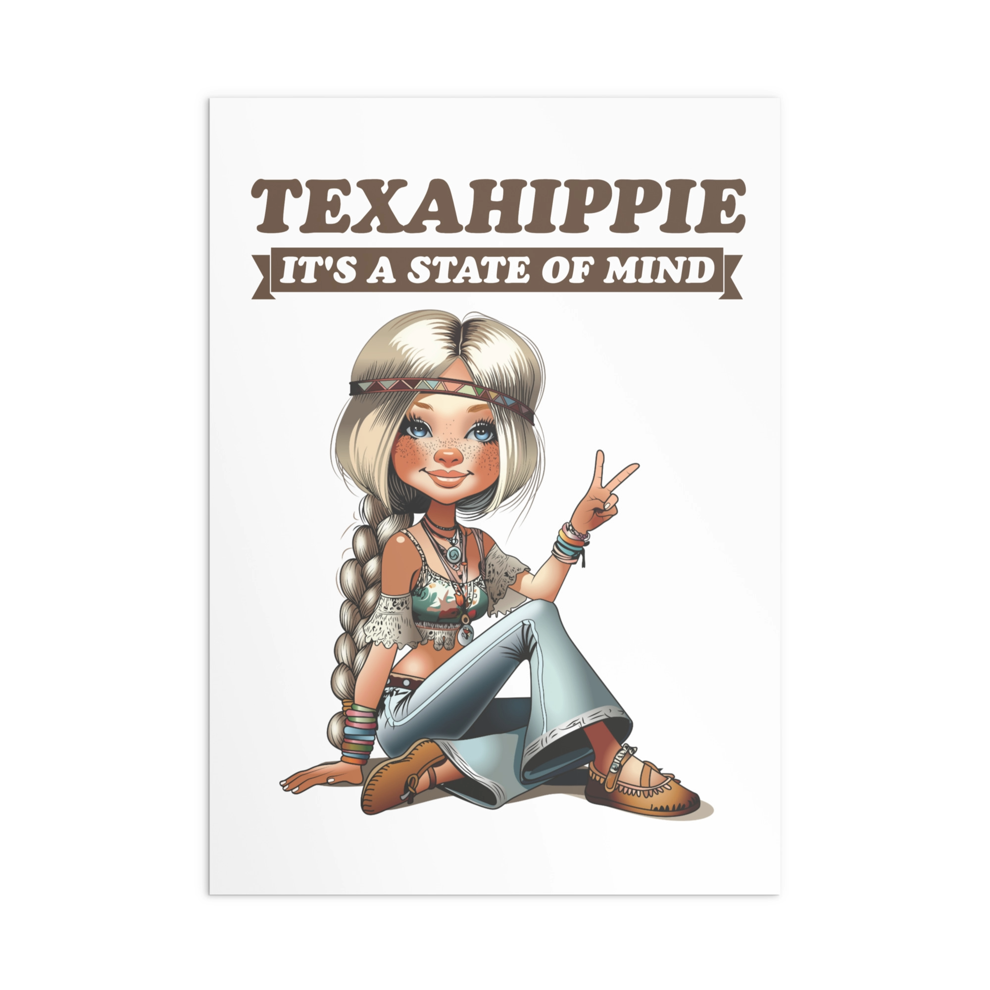 Texahippie Girl Headband Gift wrap paper